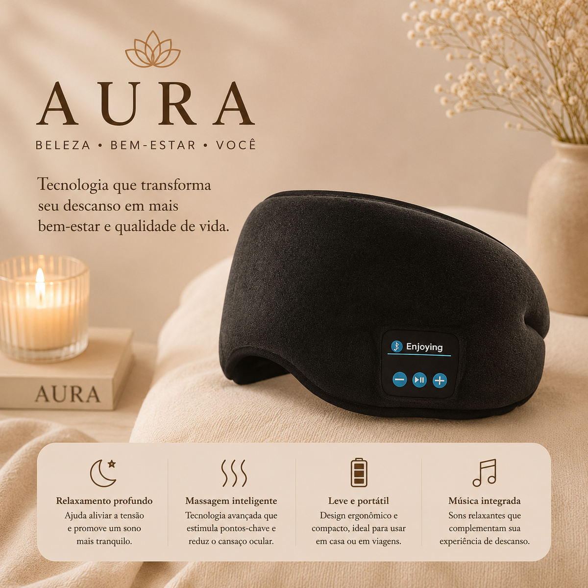 Máscara de Dormir Bluetooth-AuraSleep