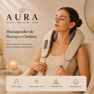 Massageador de Pescoço e Ombros- AuraRelax 5D