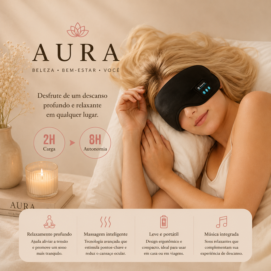 Máscara de Dormir Bluetooth-AuraSleep