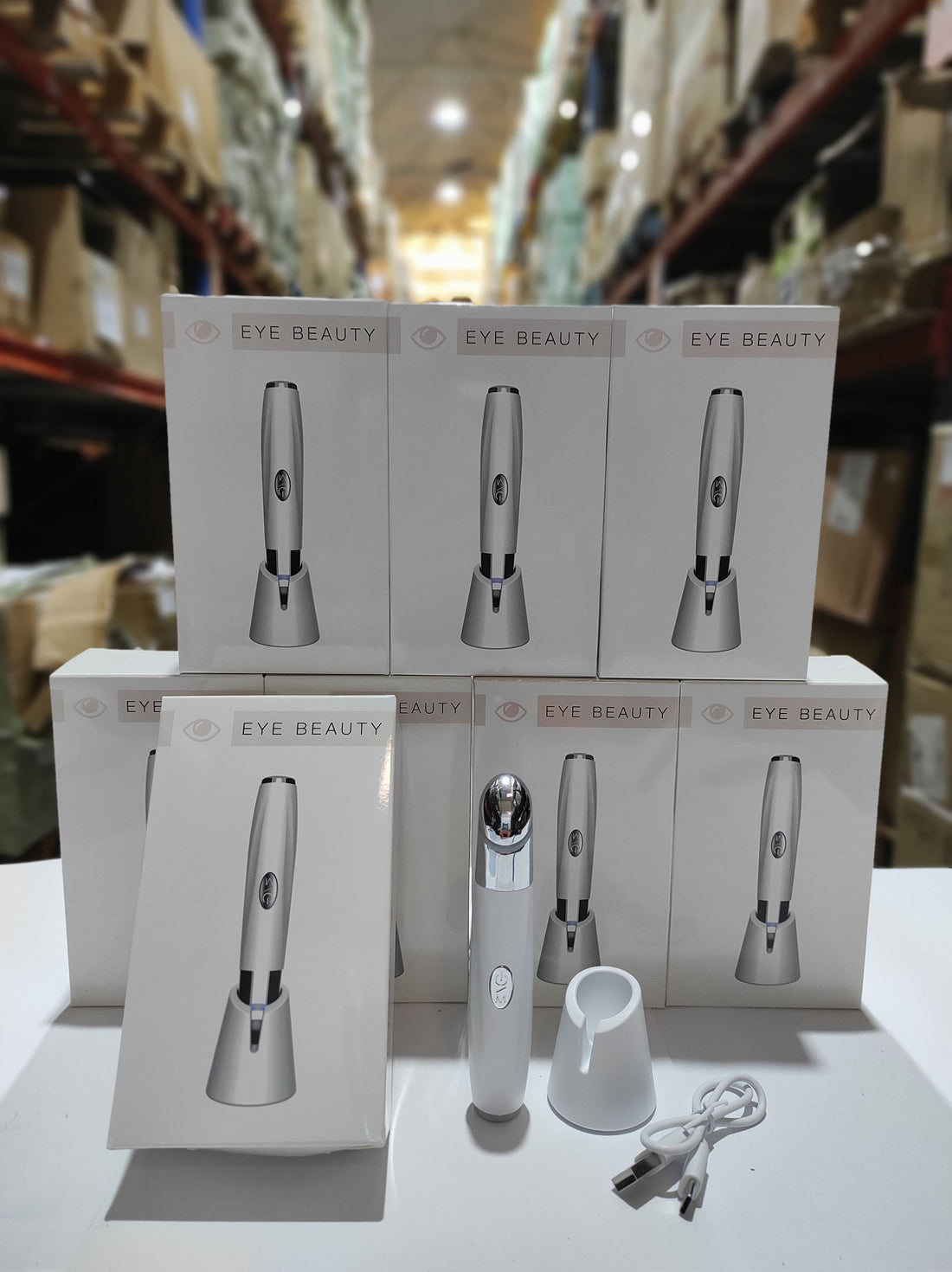 Masajeador de ojos y labio electrico con vibracion