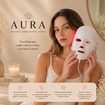 Máscara LED Facial AuraGlow