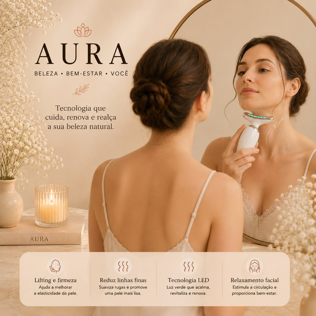 Massageador Facial e Pescoço- AuraGlow